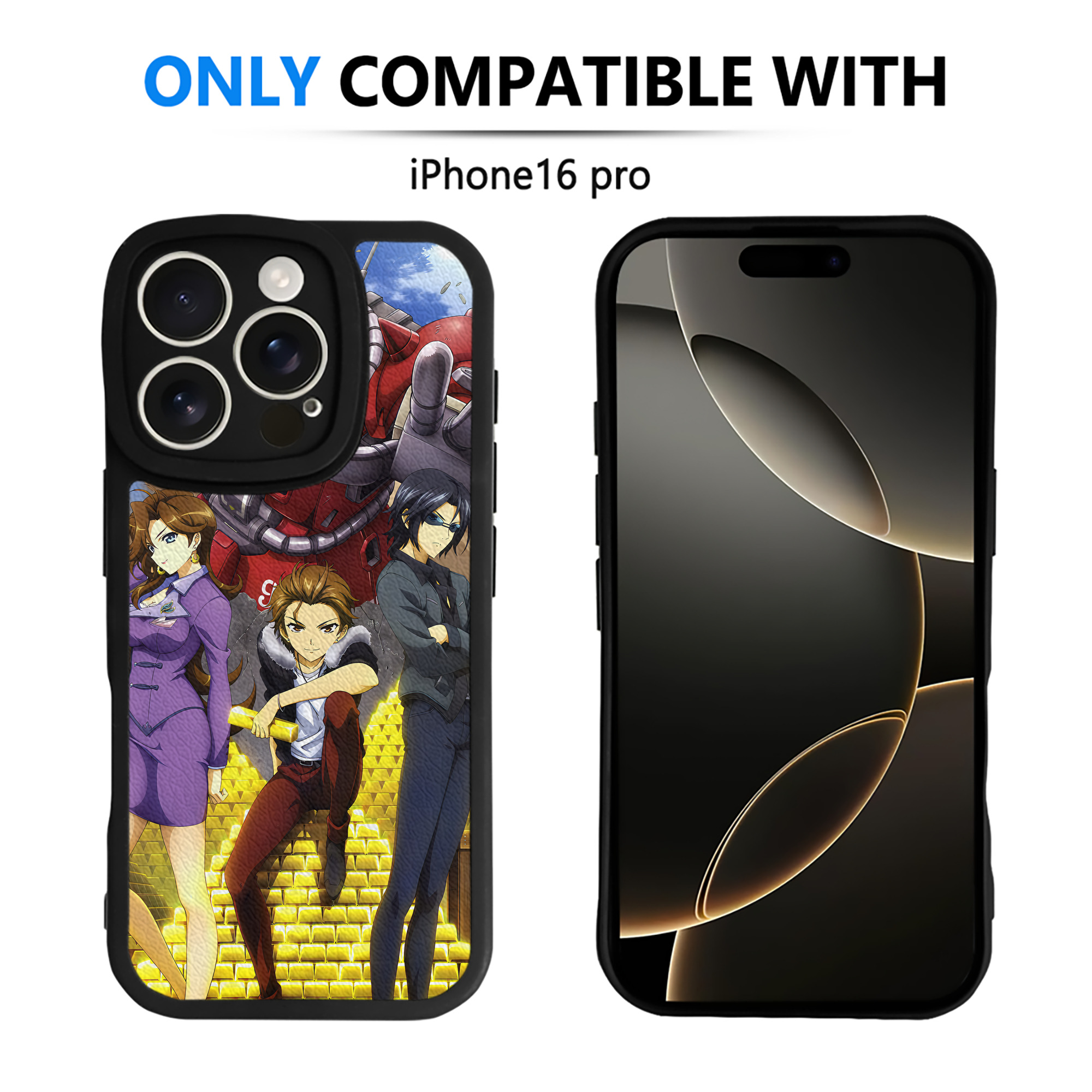 （画像用） 機動戦士ガンダム Mobile Suit Gundam 【iPhone 16シリーズ対応】シリコンスマホケース（レザー調） 材質：シリコン